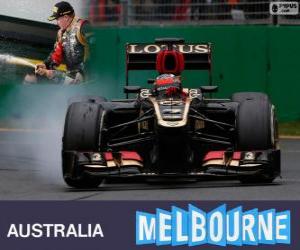yapboz Kimi Raikkonen 2013 Avustralya GP zaferini kutluyor